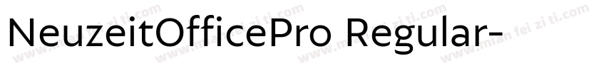 NeuzeitOfficePro Regular字体转换